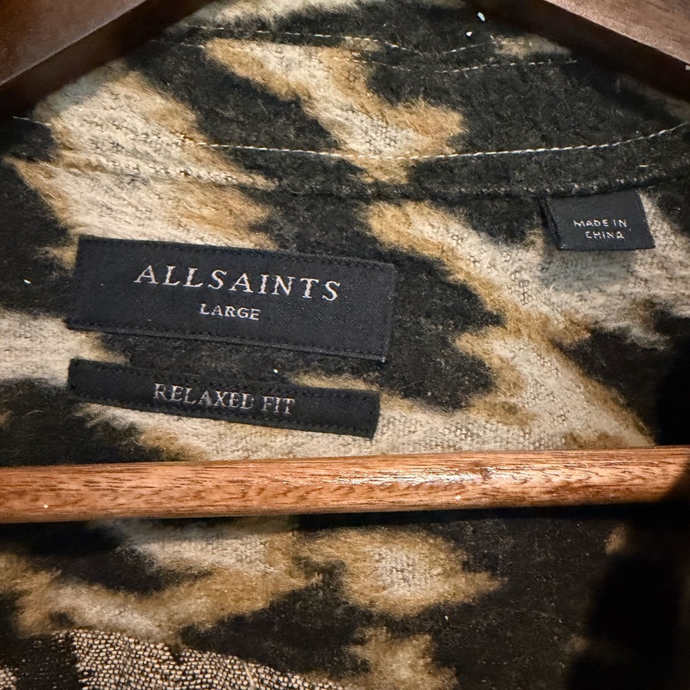 Allsaints Leopard Print Button-Up Jacket - Black … - image 3